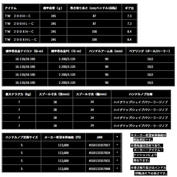 画像: ≪'24年3月新商品！≫ ダイワ IM Z TW 200XHL-C(左) 【小型商品】