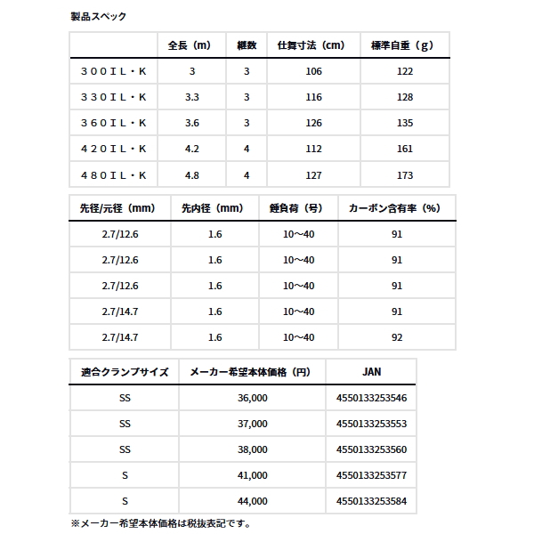 画像: ≪'23年11月新商品！≫ ダイワ 瀬戸内メバルSP 300IL・K 〔仕舞寸法 106cm〕 【保証書付き】