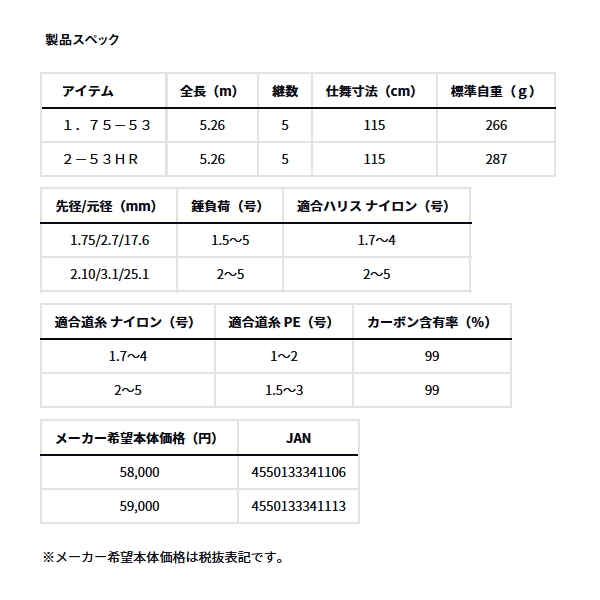 画像: ≪'23年11月新商品！≫ ダイワ インターライン 大島 フレイムホーク 2-53HR 〔仕舞寸法 115cm〕 【保証書付き】