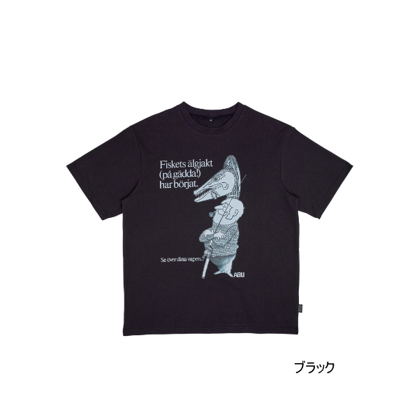 画像1: ≪'24年3月新商品！≫ アブガルシア バグオフ アングラー グラフィックTシャツ ブラック Lサイズ 【返品不可】