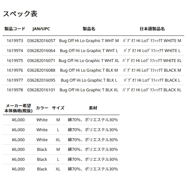 画像: ≪'24年3月新商品！≫ アブガルシア バグオフ Hi-Lo(ハイロー) グラフィックTシャツ ブラック Lサイズ 【返品不可】