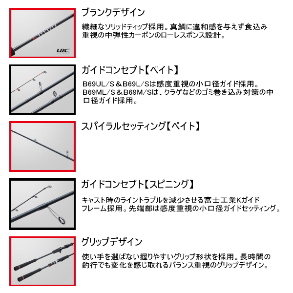 画像3: ≪'24年5月新商品！≫ メジャークラフト レッドバック 1G RB1-B692M/S 〔仕舞寸法 107.6cm〕 【保証書付き】 [5月発売予定/ご予約受付中]