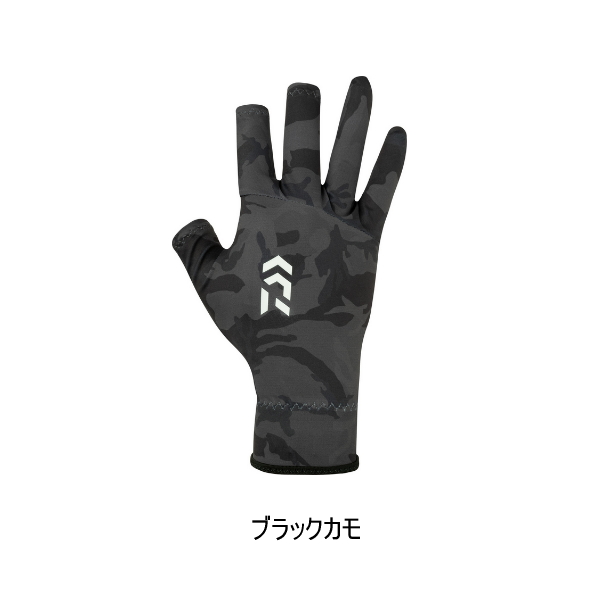 画像1: ≪'24年4月新商品！≫ ダイワ フラットパームレスグローブ DG-8224 ブラックカモ Mサイズ