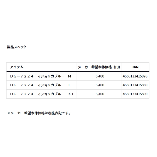 画像: ≪'24年4月新商品！≫ ダイワ ソルトゲームグローブ 3本カット DG-7224 マジョリカブルー XLサイズ