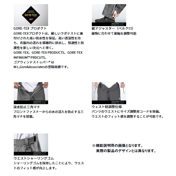 画像2: ≪'24年4月新商品！≫ ダイワ ゴアテックス バーサタイルレインパンツ DR-1924P ネイビー XLサイズ