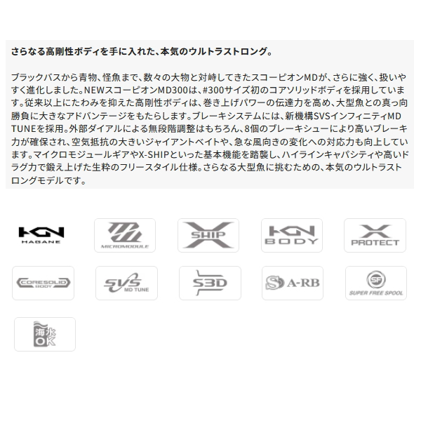 画像2: ≪'25年1月新商品！≫ シマノ '25 スコーピオン MD 301XGLH(左) [1月発売予定/ご予約受付中] 【小型商品】