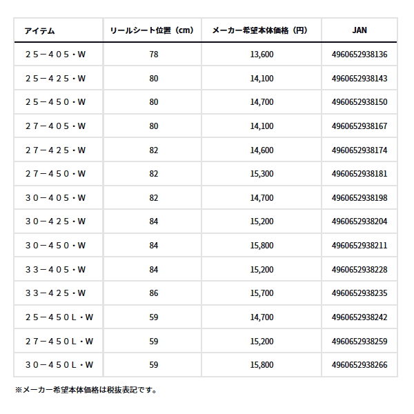 画像: ダイワ プライムサーフT 27-405・W 〔仕舞寸法 112cm〕