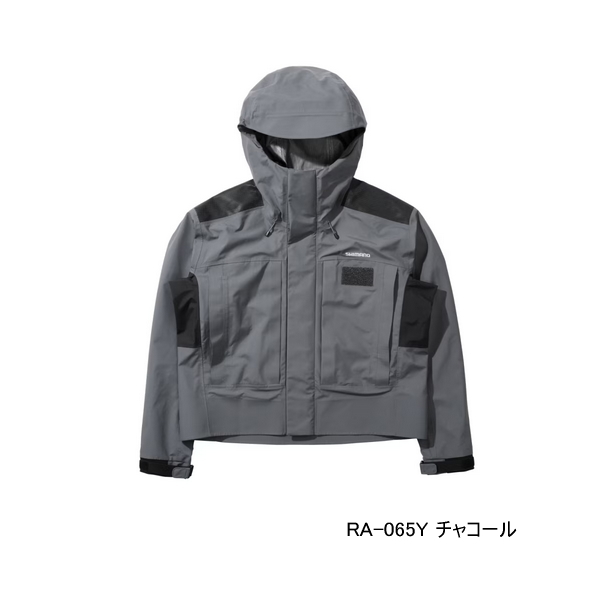 画像1: ≪'25年3月新商品！≫ シマノ ウェーディング レインジャケット 03 RA-065Y チャコール Lサイズ [3月発売予定/ご予約受付中]