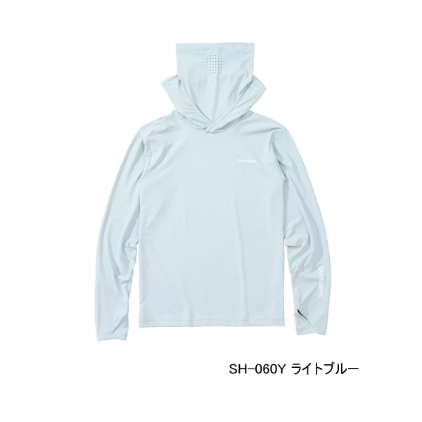 画像1: ≪'25年3月新商品！≫ シマノ サン プロテクション フーディーシャツ SH-060Y ライトブルー 2XLサイズ [3月発売予定/ご予約受付中]