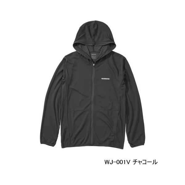 画像1: ≪'25年3月新商品！≫ シマノ サン プロテクション ジップアップ パーカー WJ-001V チャコール XLサイズ [3月発売予定/ご予約受付中]