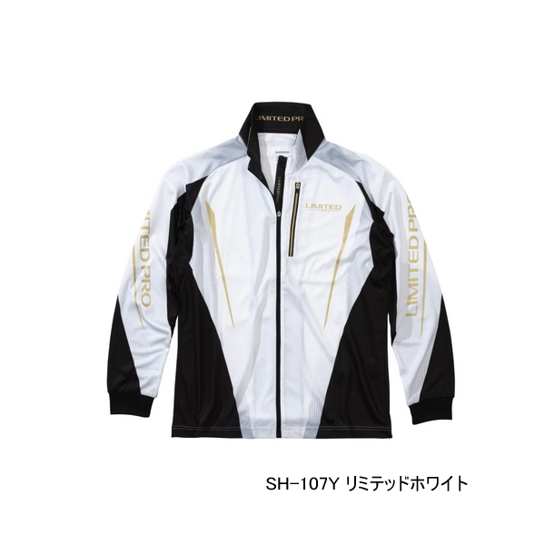 画像1: ≪'25年3月新商品！≫ シマノ リミテッド プロ フルジップシャツ SH-107Y リミテッドホワイト 3XLサイズ [3月発売予定/ご予約受付中]