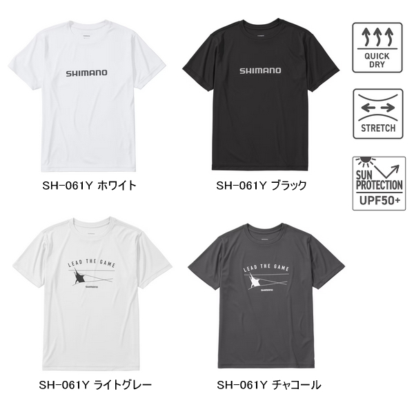 画像2: ≪'25年3月新商品！≫ シマノ サン プロテクション Tシャツ ショートスリーブ SH-061Y チャコール XLサイズ [3月発売予定/ご予約受付中]