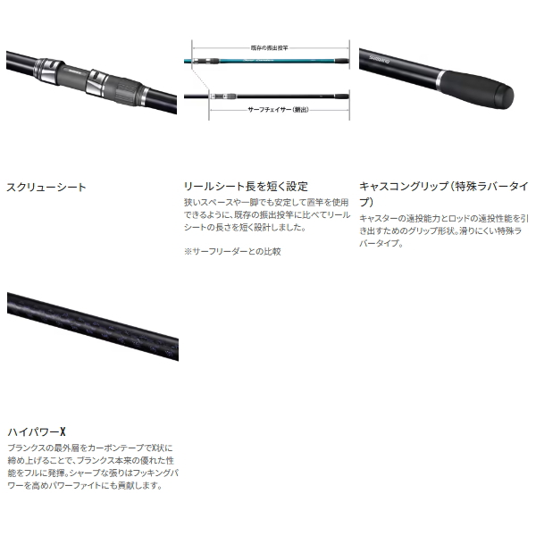 画像3: ≪'25年4月新商品！≫ シマノ '25 サーフチェイサー (振出) 33-450T 〔仕舞寸法 105cm〕 【保証書付き】 [4月発売予定/ご予約受付中]