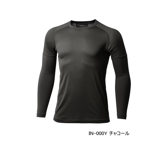 画像1: ≪'25年3月新商品！≫ シマノ サン プロテクション クール ハイブリッド インナーシャツ IN-000Y チャコール 2XLサイズ [3月発売予定/ご予約受付中]