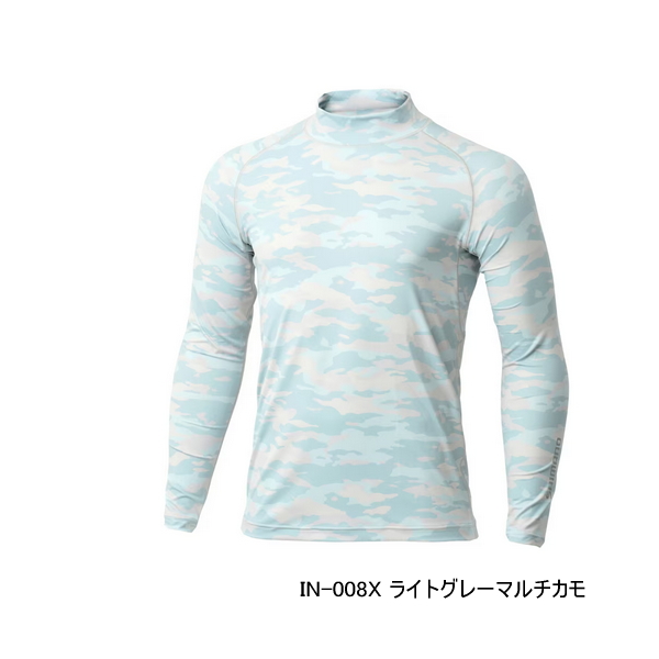 画像1: ≪'25年3月新商品！≫ シマノ サン プロテクション インナーシャツ ハイネック IN-008X ライトグレーマルチカモ Lサイズ [3月発売予定/ご予約受付中]