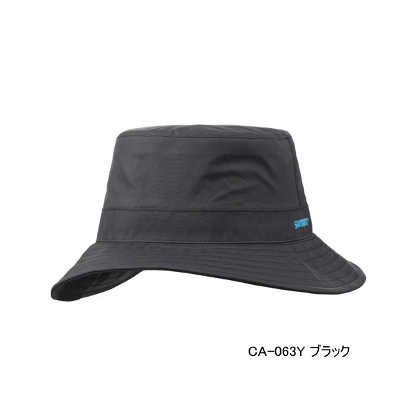 画像1: ≪'25年3月新商品！≫ シマノ レイン バケットハット CA-063Y ブラック Mサイズ [3月発売予定/ご予約受付中]