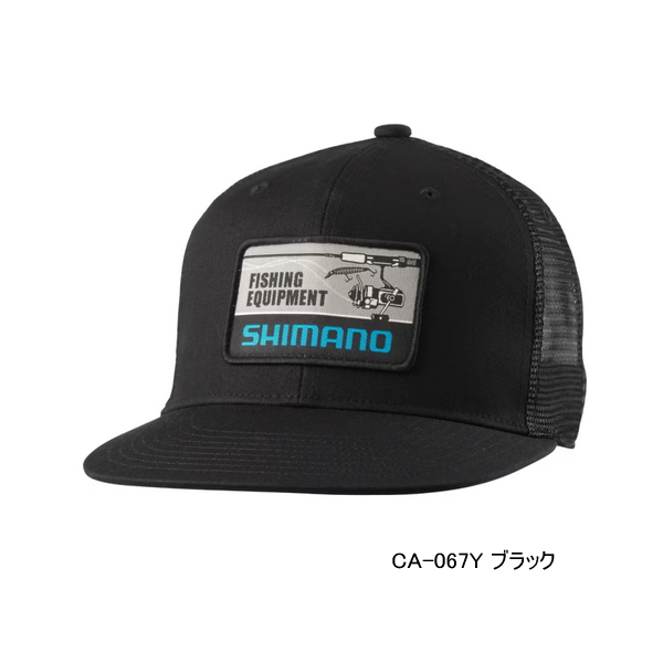 画像1: ≪'25年3月新商品！≫ シマノ グラフィック フラットメッシュキャップ CA-067Y ブラック Lサイズ [3月発売予定/ご予約受付中]