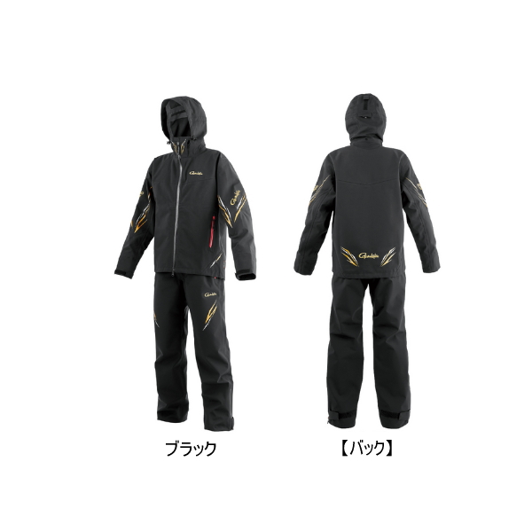 画像1: ≪'25年6月新商品！≫ がまかつ アルテマシールドプロ レインスーツ GM-3785 ブラック L-ワイドサイズ [6月発売予定/ご予約受付中]