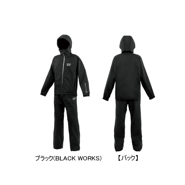 画像1: ≪'25年6月新商品！≫ がまかつ Gスペック レインスーツ GM-3784 ブラック(ブラックワークス) LLサイズ [6月発売予定/ご予約受付中]