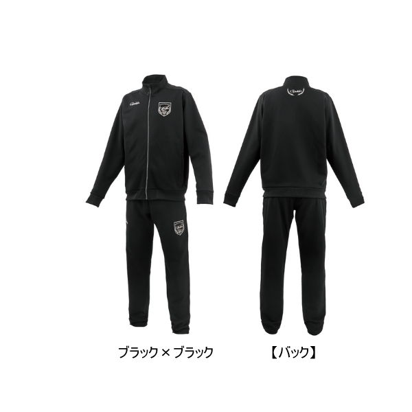 画像1: ≪'25年3月新商品！≫ がまかつ ジャージスーツ(ワッペン) GM-3781 ブラック×ブラック 3Lサイズ [3月発売予定/ご予約受付中]