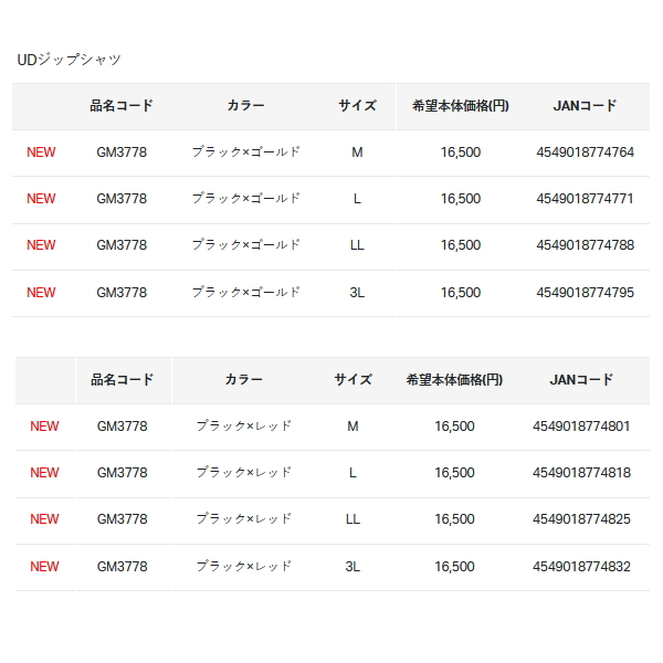 画像: ≪'25年4月新商品！≫ がまかつ UDジップシャツ GM-3778 レッド Lサイズ [4月発売予定/ご予約受付中]