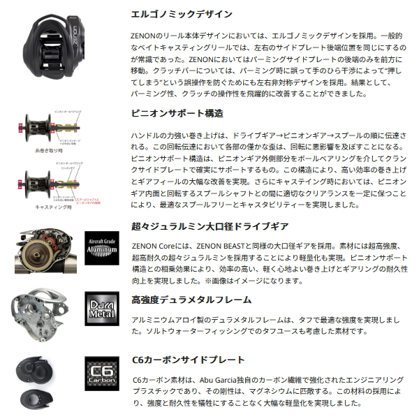 画像2: ≪'25年5月新商品！≫ アブガルシア ゼノン コア BF7-L(左) [5月発売予定/ご予約受付中] 【返品不可】 【小型商品】
