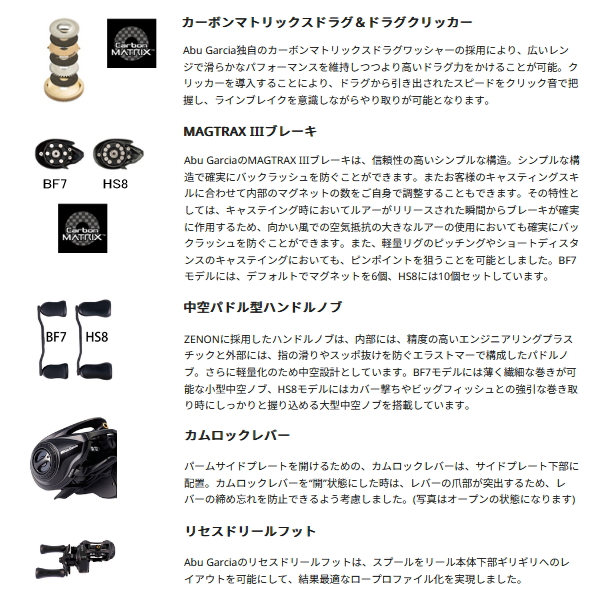 画像3: ≪'25年5月新商品！≫ アブガルシア ゼノン コア HS8(右) [5月発売予定/ご予約受付中] 【返品不可】 【小型商品】