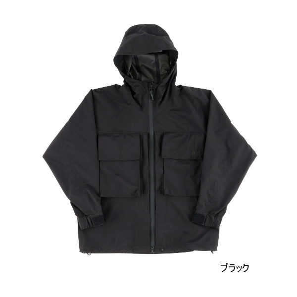 画像1: ≪'25年5月新商品！≫ アブガルシア 3レイヤー ウォータープルーフ エクスプローラーシェルジャケット ブラック Mサイズ 【返品不可】
