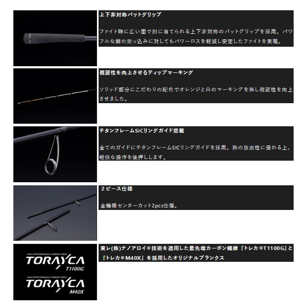 画像2: ≪'25年7月新商品！≫ ジャッカル 鯛夢 TU-S245MH-ST 〔仕舞寸法 126.0cm〕 【保証書付き】 [7月発売予定/ご予約受付中]