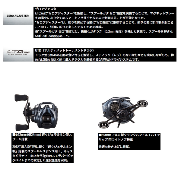 画像3: ≪'24年12月新商品！≫ ダイワ タトゥーラ SV TW 100L(左) 【小型商品】