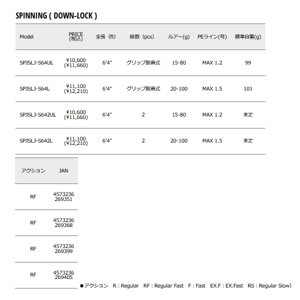 画像: ≪'25年5月新商品！≫ メジャークラフト ソルパラ スーパーライトジギング SPJSLJ-S642L 〔仕舞寸法 101cm〕 【保証書付き】