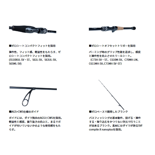 画像4: ≪'24年12月新商品！≫ ダイワ スティーズ リアルコントロール S61UL-SV・ST 〔仕舞寸法 159cm〕 【保証書付き】 【大型商品1/代引不可】