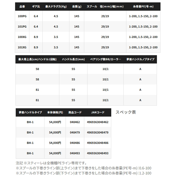 画像: ≪'25年7月新商品！≫ シマノ '25 スティーレ 101PG(左) [7月発売予定/ご予約受付中] 【小型商品】