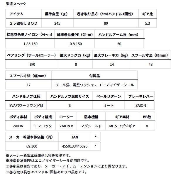 画像: ≪'25年2月新商品！≫ ダイワ '25 銀狼 LBQD 【小型商品】