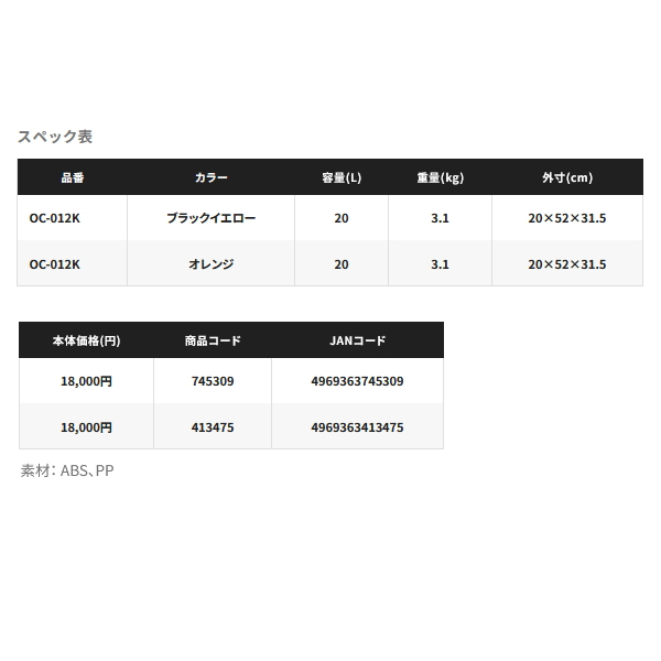 画像: シマノ オトリ缶R OC-012K ブラックイエロー 20L