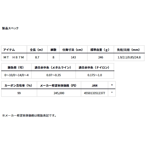 画像: ≪'25年2月新商品！≫ ダイワ 銀影競技 ショートリミテッド MT H87M 〔仕舞寸法 143cm〕 【保証書付き】【大型商品1/代引不可】