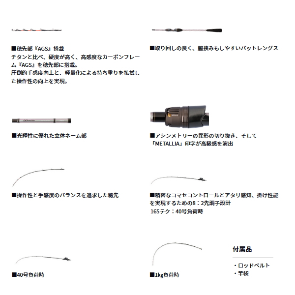 画像3: ≪'25年3月新商品！≫ ダイワ メタリア ライトアジ 165テク 〔仕舞寸法 87cm〕 【保証書付き】