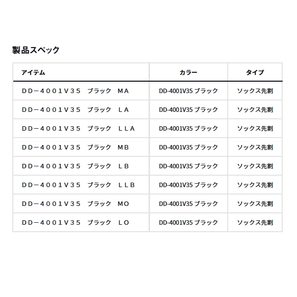 画像: ≪'25年4月新商品！≫ ダイワ ドライタイツ (ソックス先割) DD-4001V35 ブラック LOサイズ