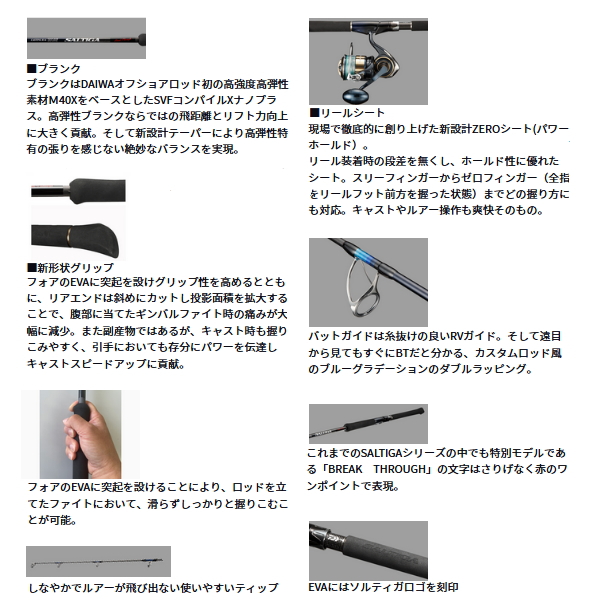 画像3: ≪'25年3月新商品！≫ ダイワ ソルティガ ブレイクスルー C88-6/8 〔仕舞寸法 198cm〕 【保証書付き】【大型商品2/代引不可】