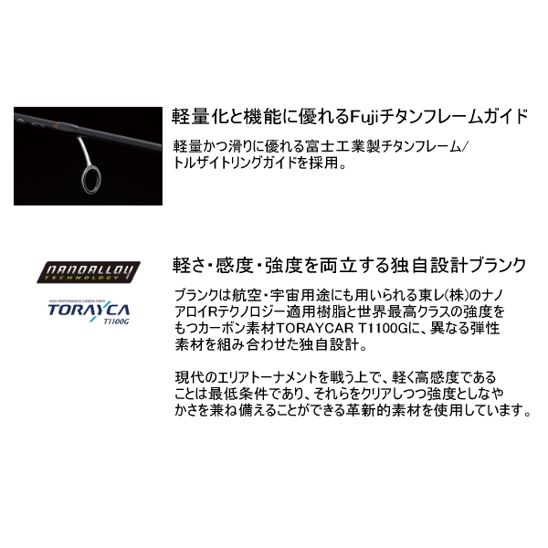 画像3: ≪'25年11月新商品！≫ ジャッカル Tコネクション エリア TCA-S61L-RS 〔仕舞寸法 95.5cm〕 【保証書付き】 [11月発売予定/ご予約受付中]