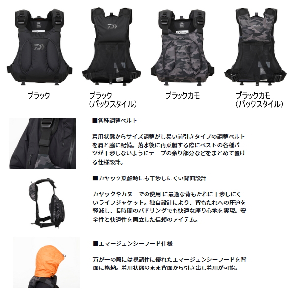 画像2: ≪'25年4月新商品！≫ ダイワ PDゲームベスト DF-6624 ブラック フリーサイズ