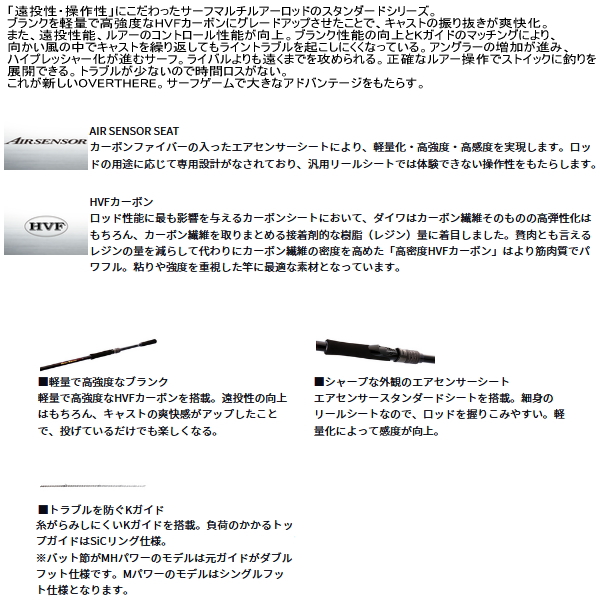 画像2: ≪'25年4月新商品！≫ ダイワ オーバーゼア 1010M/MH-4・Ｋ 〔仕舞寸法 89cm〕 【保証書付き】