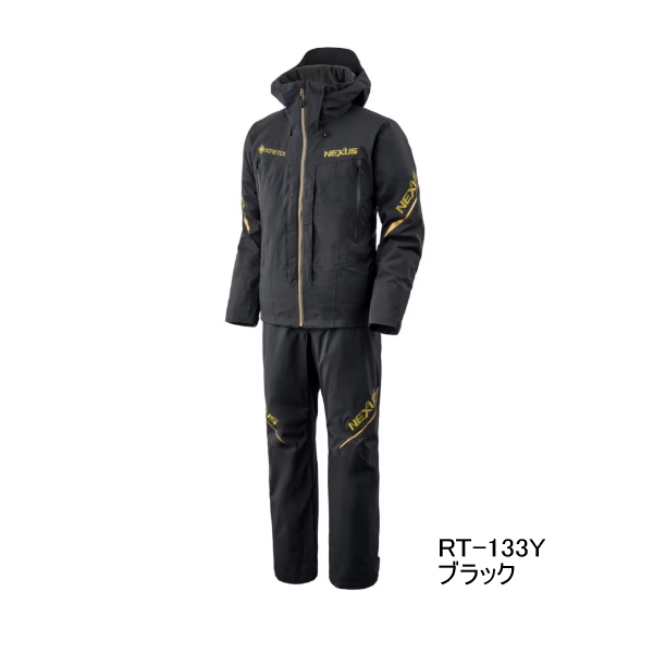 画像1: ≪'25年9月新商品！≫ シマノ ネクサス ゴアテックス テクノレイヤードスーツ RT-133Y ブラック 2XLサイズ [9月発売予定/ご予約受付中]