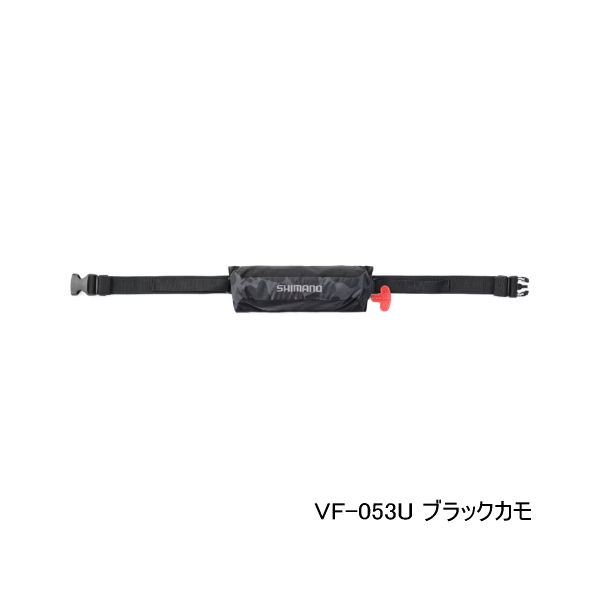 画像1: ≪'25年9月新商品！≫ シマノ ラフトエアジャケット(コンパクトタイプ・膨張式救命具) VF-053U ブラックカモ フリーサイズ [9月発売予定/ご予約受付中]