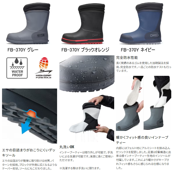画像2: ≪'25年9月新商品！≫ シマノ スーパーサーマルデッキブーツ FB-370Y グレー Sサイズ [9月発売予定/ご予約受付中]