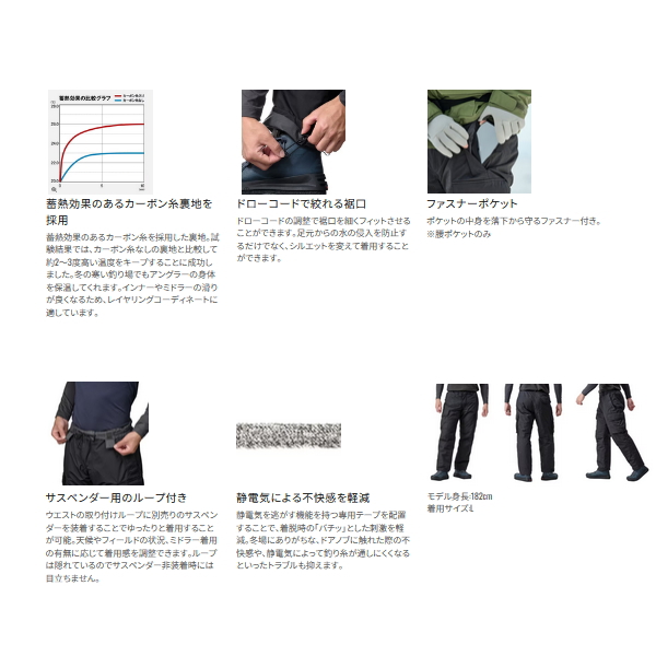 画像3: ≪'25年9月新商品！≫ シマノ ESインサレーションパンツ 03 RB-035Y カーキ Lサイズ [9月発売予定/ご予約受付中]