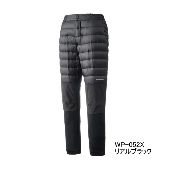 画像1: ≪'25年9月新商品！≫ シマノ ハイブリッド ダウンパンツ WP-052X リアルブラック WMサイズ [9月発売予定/ご予約受付中]