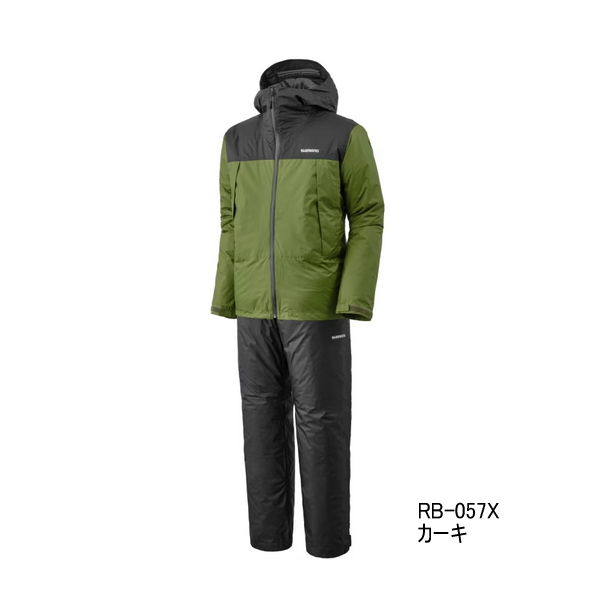 画像1: ≪'25年9月新商品！≫ シマノ ベーシックインサレーション レインスーツ 01 RB-057X カーキ XLサイズ [9月発売予定/ご予約受付中]