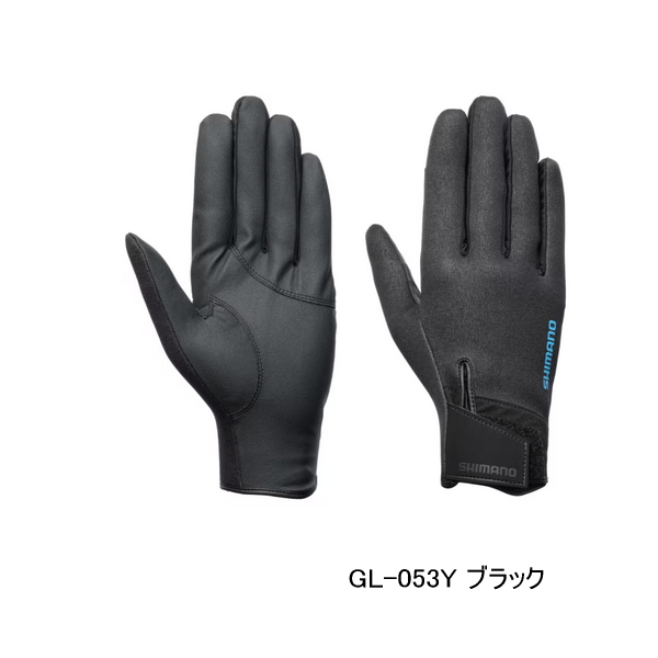 画像1: ≪'25年10月新商品！≫ シマノ 03 タイタニューム・アルファ グローブ フルカバー GL-053Y ブラック Lサイズ [10月発売予定/ご予約受付中]
