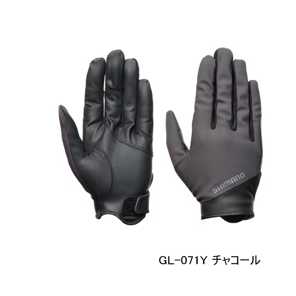 画像1: ≪'25年9月新商品！≫ シマノ 01 ベーシックウォーム グローブ 指出し GL-071Y チャコール XLサイズ [9月発売予定/ご予約受付中]